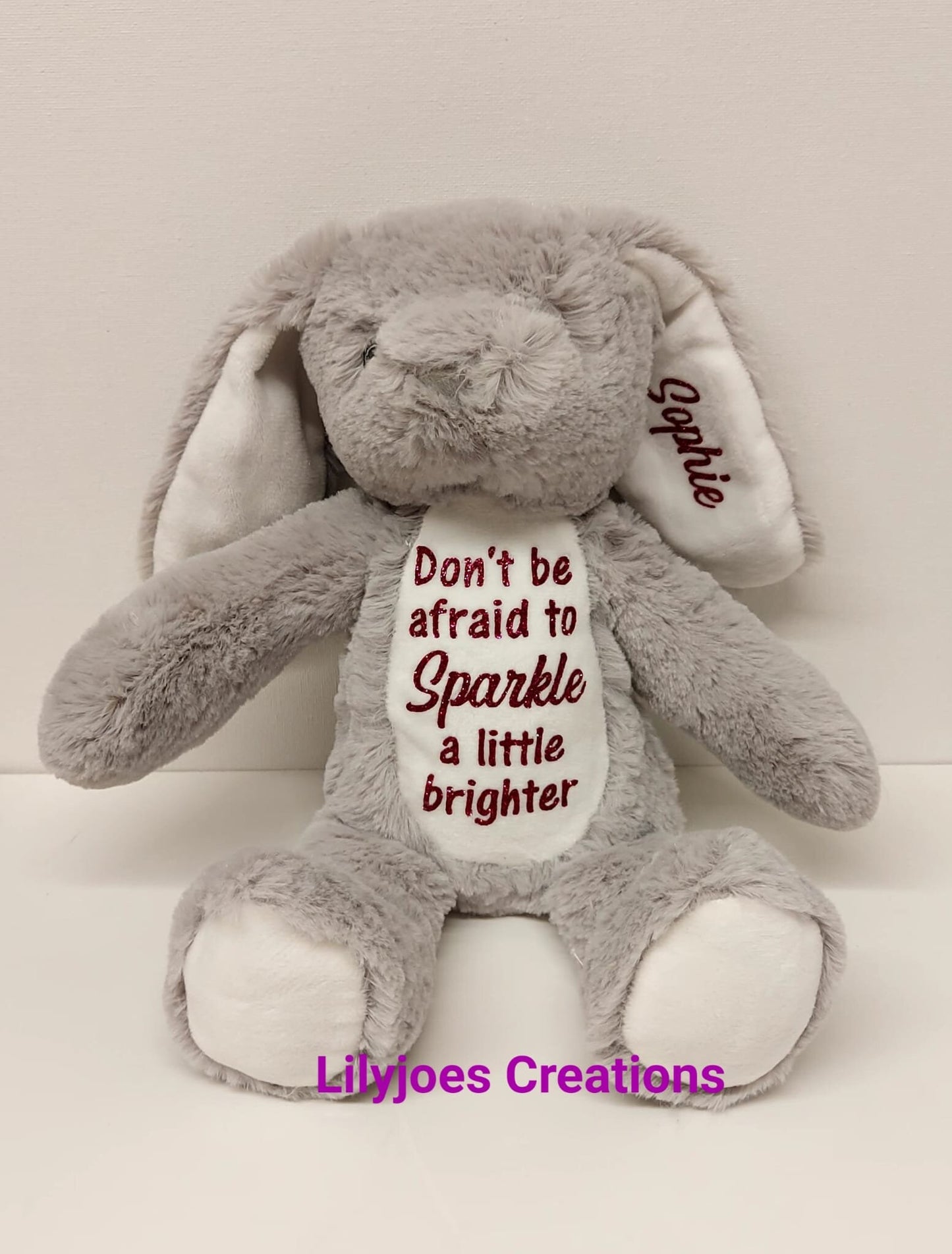 Personalised Grey Bunny Teddy