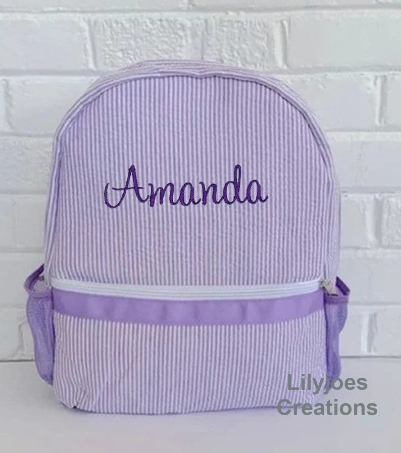 Personalised Seersucker Backpack