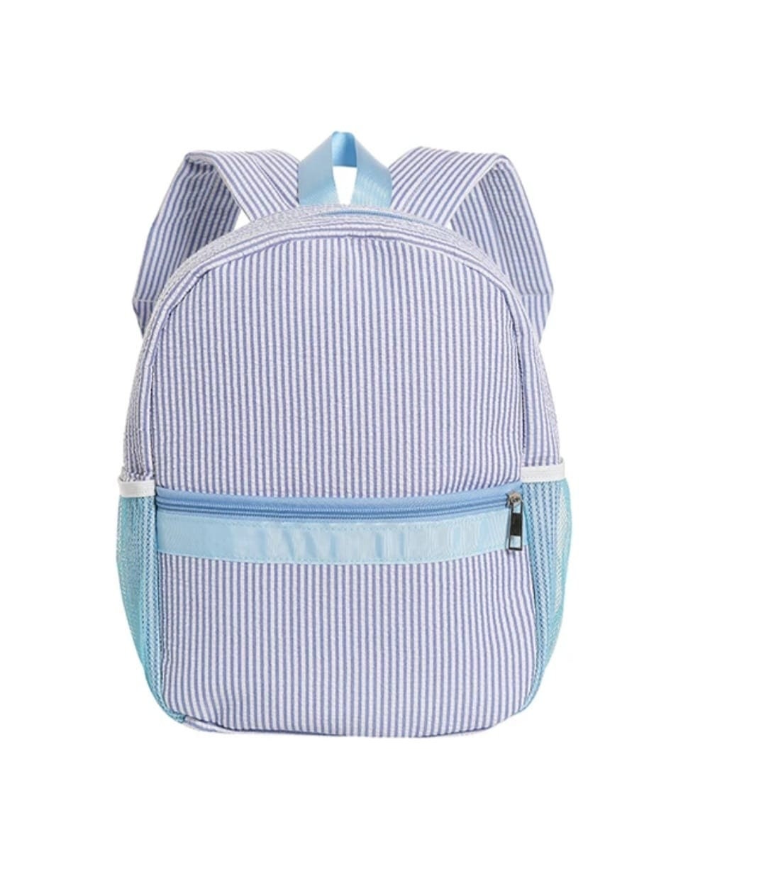 Personalised Seersucker Backpack
