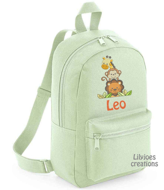 Personalised Jungle Animals Backpack