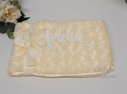 Baby Blanket Yellow Swirl