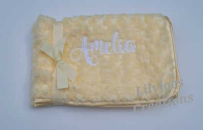 Baby Blanket Yellow Swirl