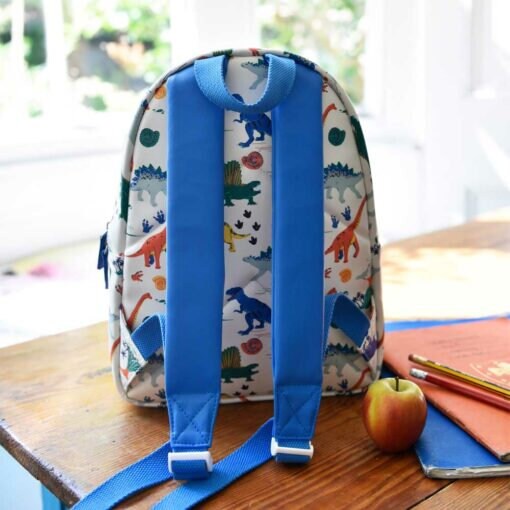 Personalised Colourful Dinosaur Backpack Lunch Bag Set