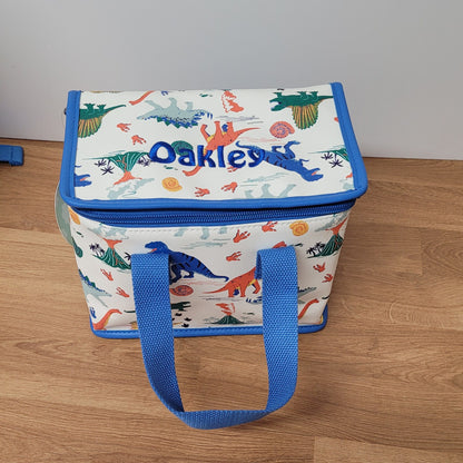 Personalised Colourful Dinosaur Backpack Lunch Bag Set