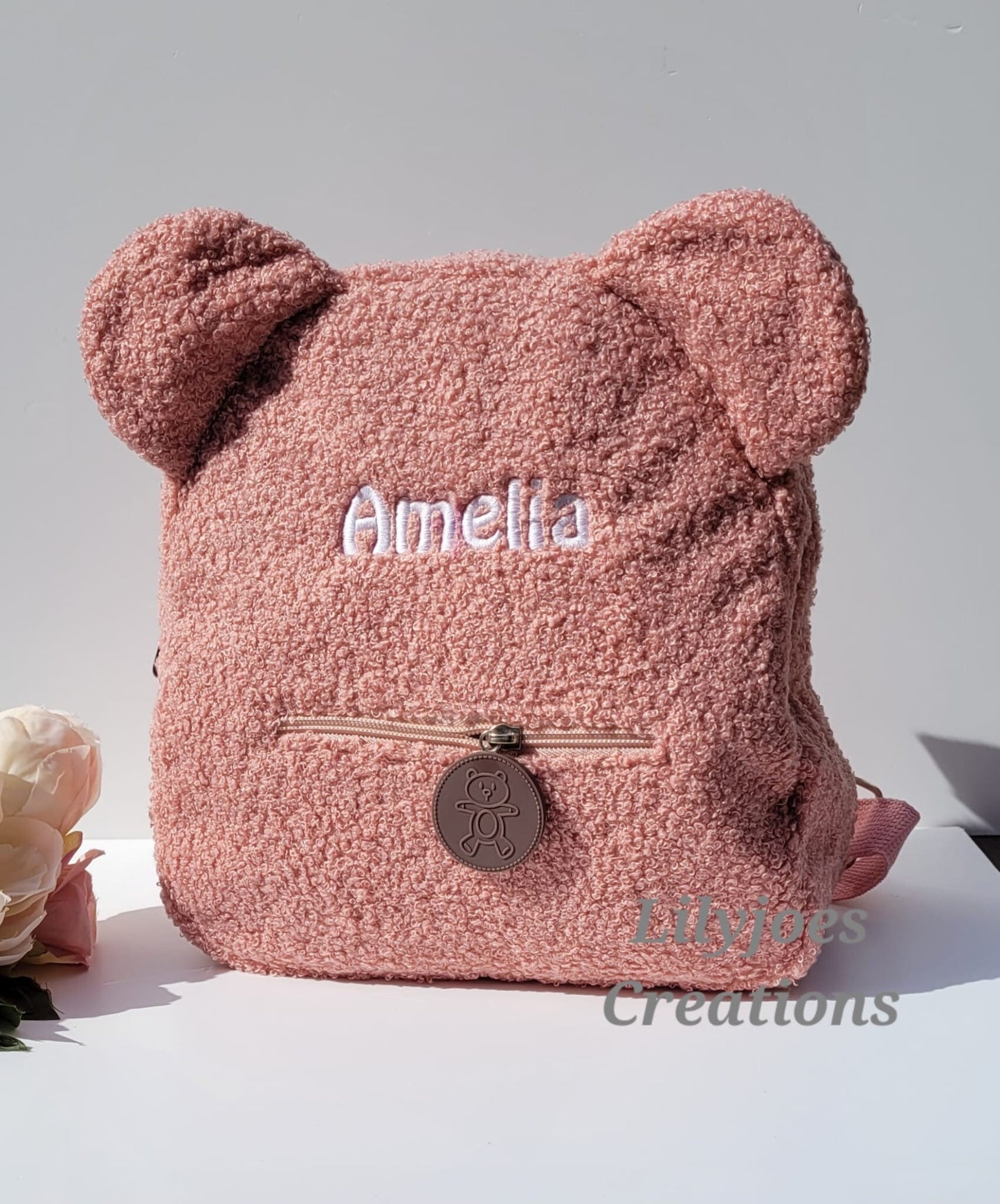 Personalised Fluffy Bear Backpack