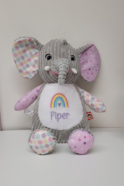 Personalised Elephant Patchwork Teddy