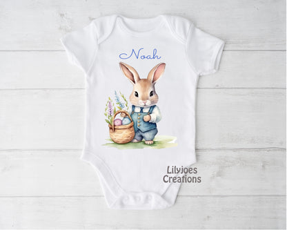 Personalised Boy Bunny Easter Gift