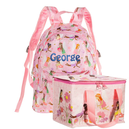 Personalised Fairy Backpack and Lunch Bag Set